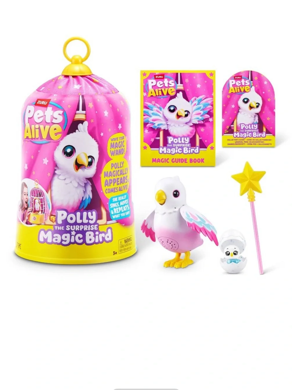 Pets Alive Polly the Surprise Magic Bird - Pink Interactive Toy